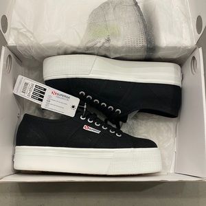 Superga Black Platform 2750 Sneakers